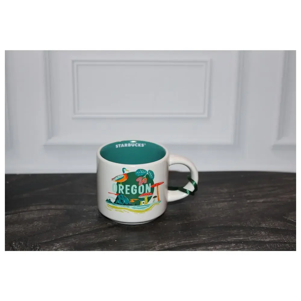 Starbucks Oregon Discovery Series 2oz Ornament Mug Mini Cup NOT FULL SIZE